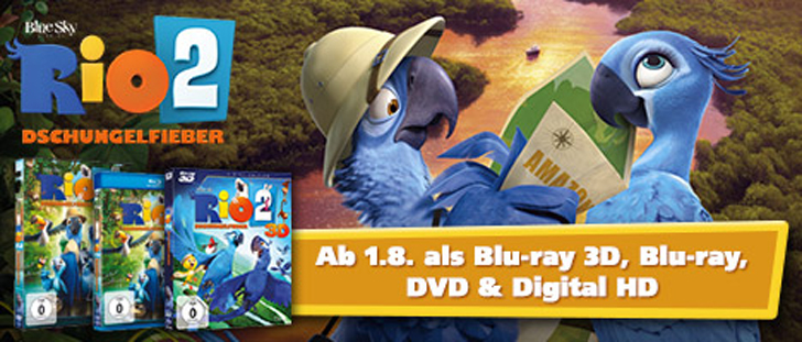 Rio 2 - Dschungelfieber DVD und Blu-ray Cover