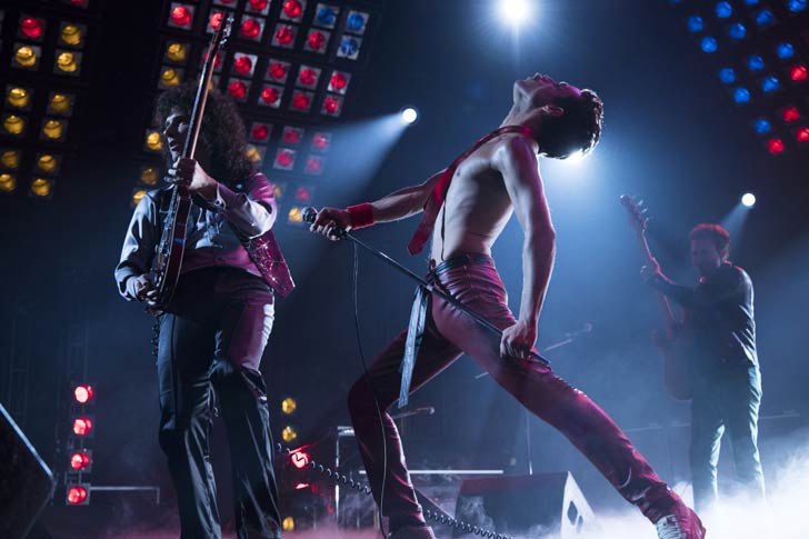 v.l.n.r.: Brian May (Gwilym Lee), Freddie Mercury (Rami Malek)
